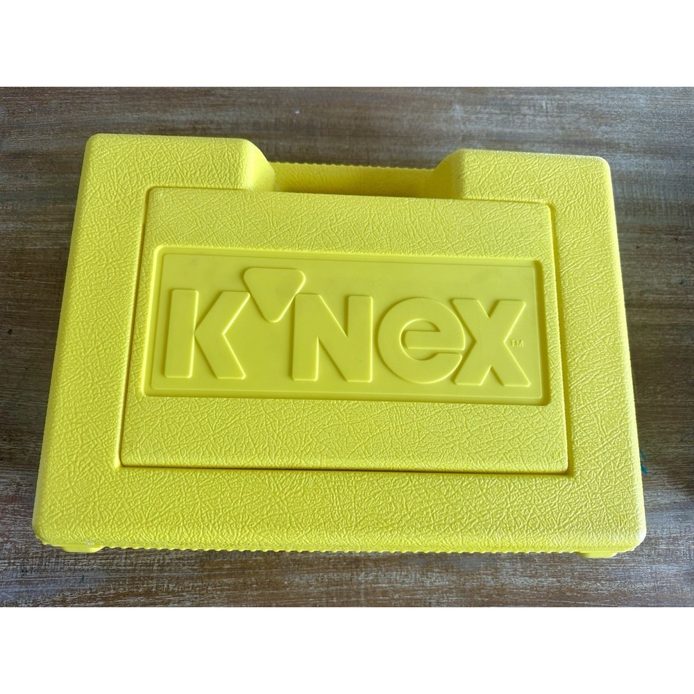 Vintage '93 K'nex Basic Set Yellow Case Building Toys Knex W/ Instruction Manual
